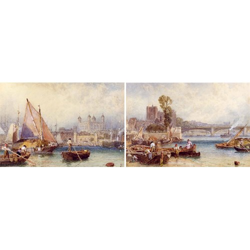 The Tower of London from the Thames / Putney Bridge (PAIR)